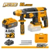 Ingco 20V - 4.0ah Lithium-Ion Brushless Cordless Rotary Hammer (CRHLI202287)