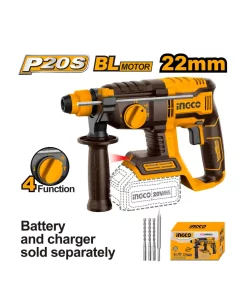 Ingco 20V Lithium-Ion Cordless Brushless Rotary Hammer (CRHLI20208)
