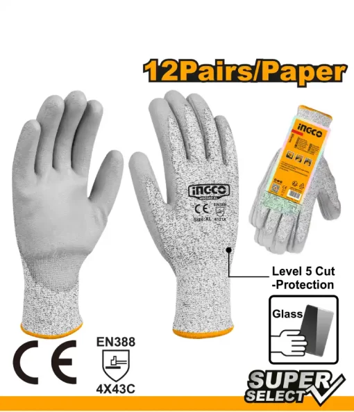 Ingco Cut-Resistance Gloves (HGCG02-XL)