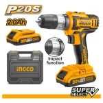 Ingco Lithium-Ion Cordless Impact Drill 20V (CIDLI200215)
