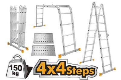Ingco Multi-Purpose 4 by 4 Steps Aluminum Ladder (HLAD04441)