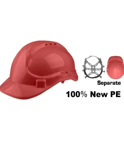 SPECIFICATION Models: (HSH206 / HSH207 / HSH209 / HSH210) PE shell with vents Lining material: plastic Chin strap included Color: white, yellow, blue, red Weight：330g 8 Point suspension Adjust head size by buckle