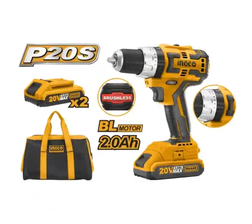 Ingco 20V Lithium-Ion Cordless Brushless Impact Drill (CIDLI20608)