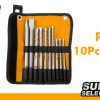10-Piece Hammer Drill Bits and Chisels Set