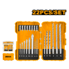 22-Piece Drill Bits and Screwdriver Bits Set