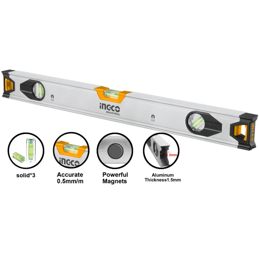 40cm Spirit Level with Powerful Magnets