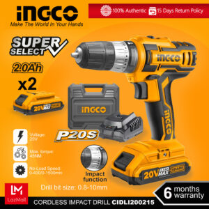Ingco Lithium-Ion High Torque Cordless Drill (CDLI20021)