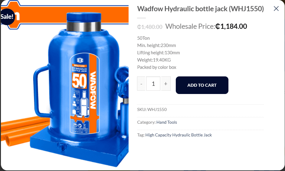 wadfow hydraulic jack
